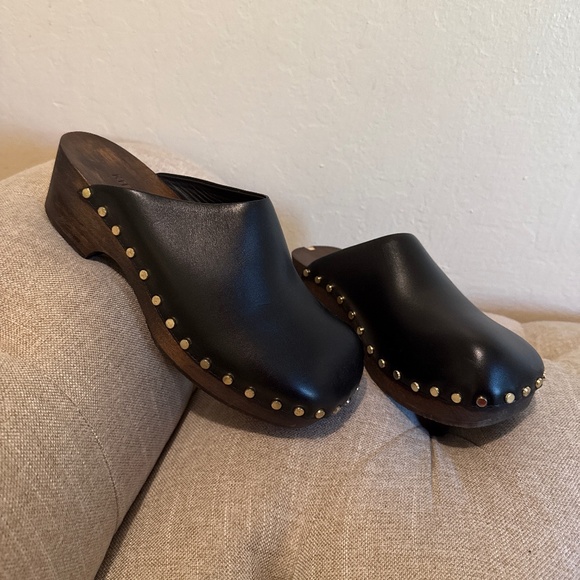 KHAITE Shoes - KHAITE Lucca Studded Leather Clogs in Size 37